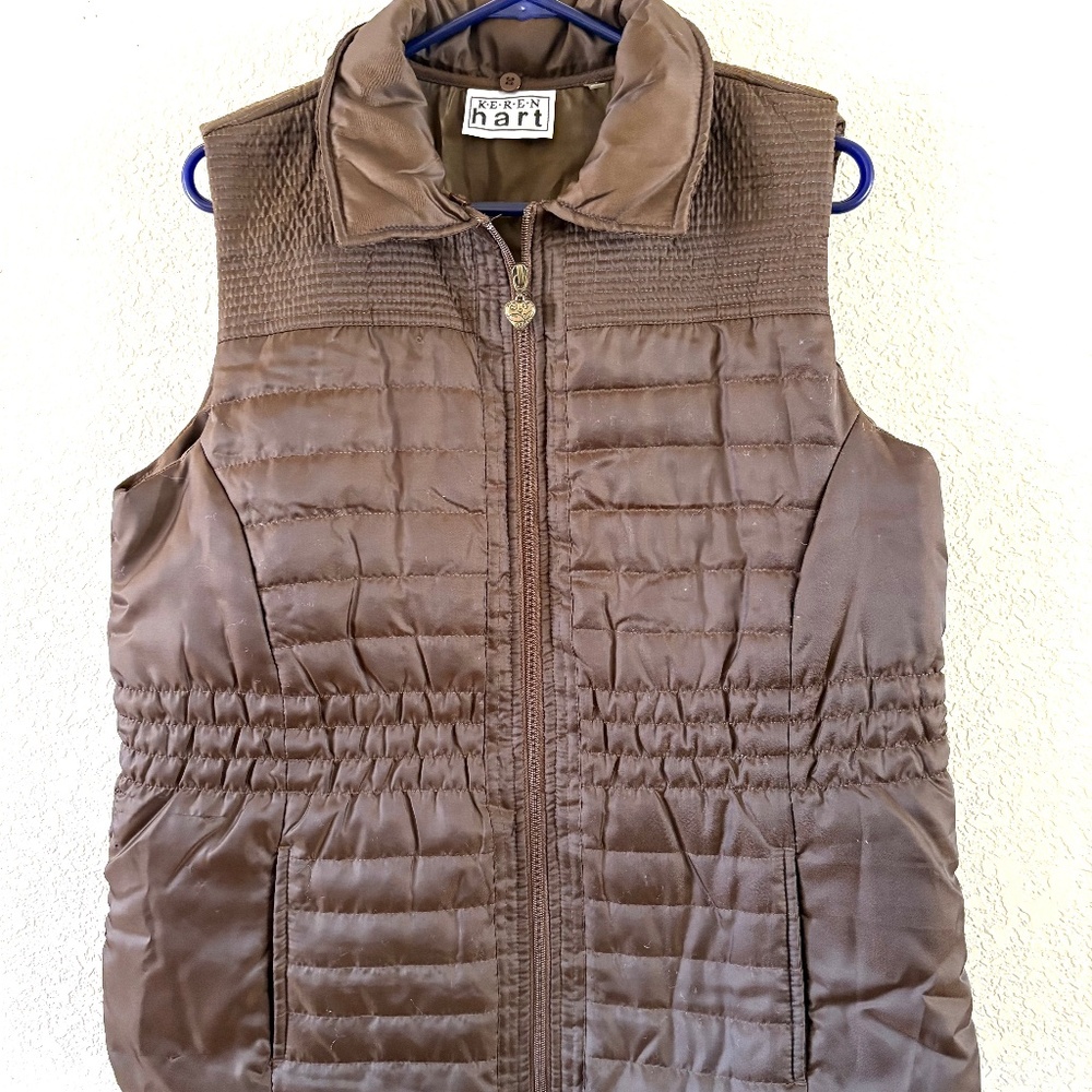 KEREN Harr brown women’s vest size xl
